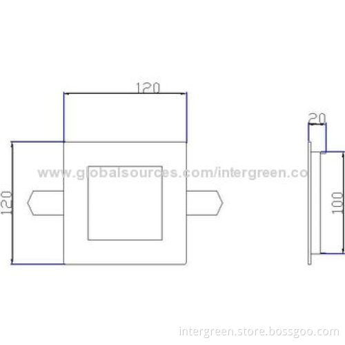 6W Ultra-slim Square LED Panel Downlight with 2835 SMD, CE, RoHS, FCC Marks, 3 Years Warranty